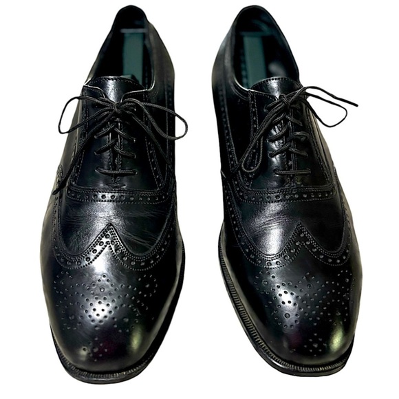 Florsheim Black Lexington Wingtip Oxford Size 10 Men’s Wingtip Oxford Shoes - Picture 13 of 13